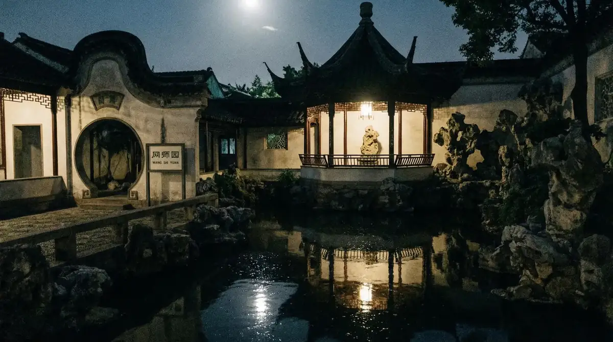 网师园纪录片 - 集芳阁 | 月夜庭院之美